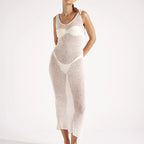 Sexy Beach Dress with Sheer Design and Bodycon Fit for Women