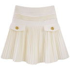 Korean style design, niche pleated skirt, A-line slimming temperament, high waisted short skirt