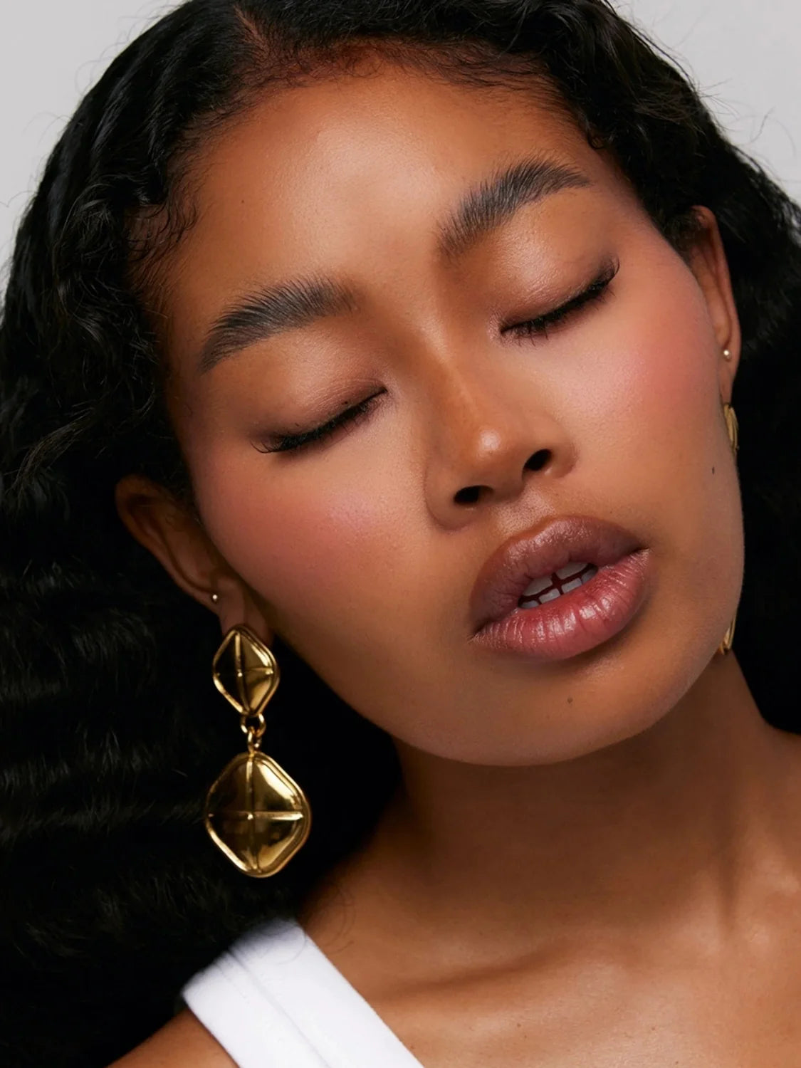 18K Gold-Plated Square Earrings