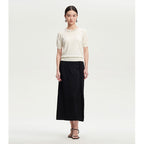 Fashion Embellished Beaded Round Neck Solid Color Knit Short Sleeve T-Shirt for Women Summer Stylish Slim Fit Top