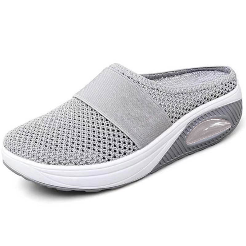 Women's Sandals - European and American Style Open-Toe Large Size Chunky Heel Half Slippers