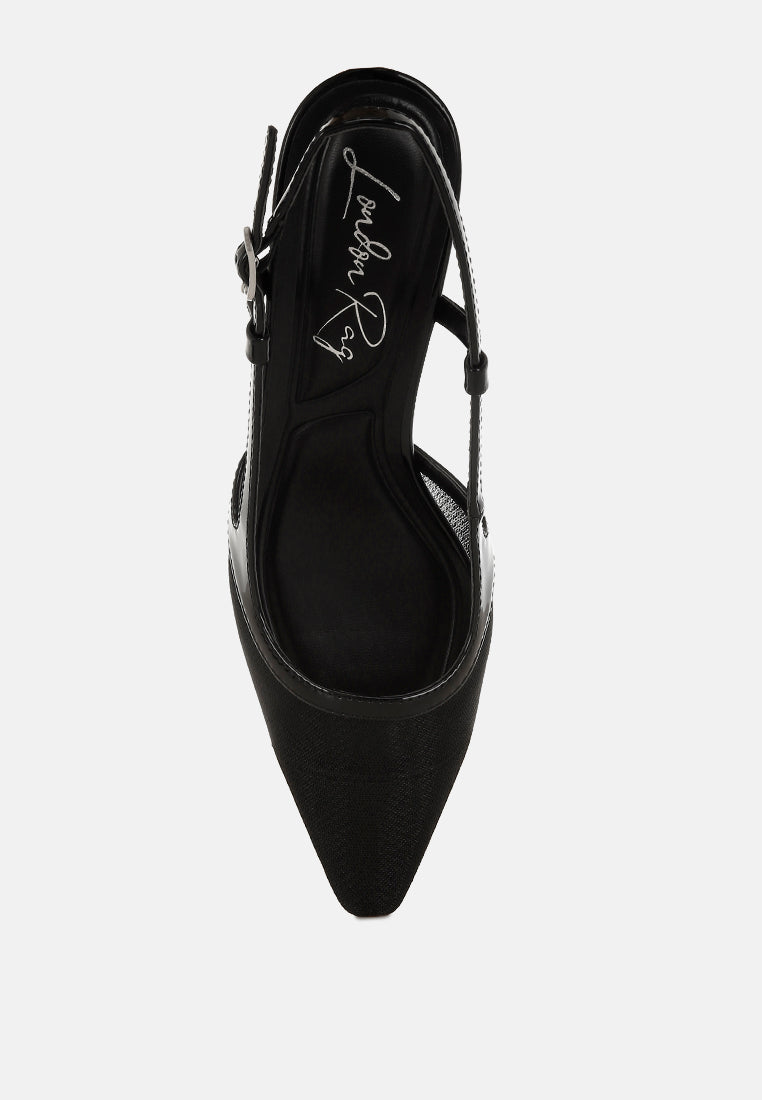 Florina Snip-Toe Slingback Heel Sandals