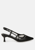 Florina Snip-Toe Slingback Heel Sandals