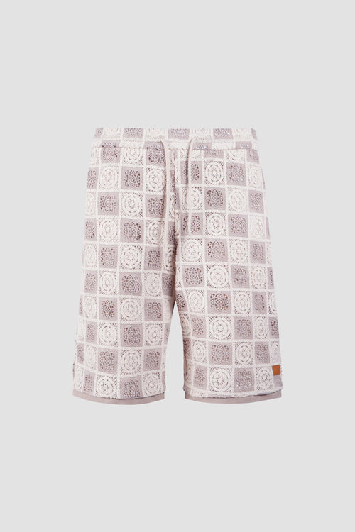 Flower Pattern Crochet Shorts