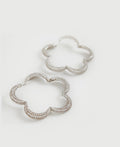 Crystal flower maxi hoops
