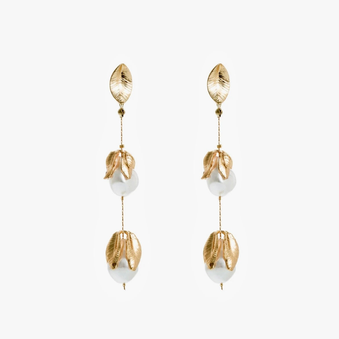 Pearl Petal Earrings