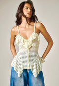 Lace ruffle top
