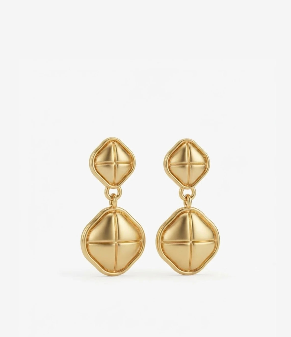18K Gold-Plated Square Earrings