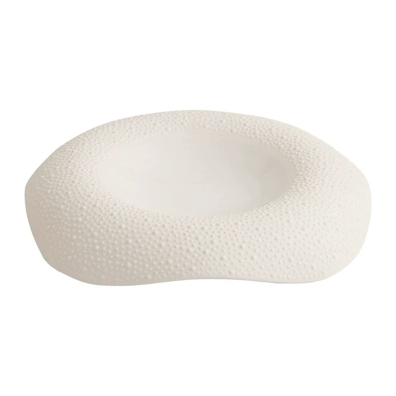 Handcrafted Porcelain Plate with Sesame Grain Texture – Fine Dining Collection-4