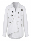 Audacious Rhinestone Long Sleeve Shirt