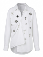 Audacious Rhinestone Long Sleeve Shirt-4