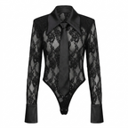 Audacious Lace Tie Bodysuit-3