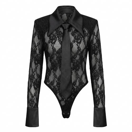 Audacious Lace Tie Bodysuit