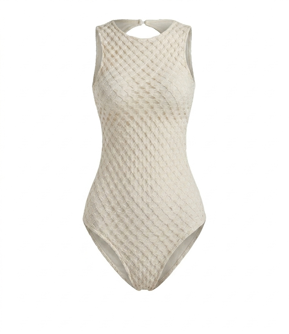 Radiant Knitted Lace-Up One-Piece-6