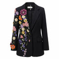 Audacious Embroidered Flower Blazer