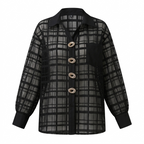 Bold Mesh Plaid Blouse-4