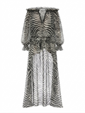 Fierce Zebra Print Maxi Dress