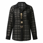 Audacious Mesh Patchwork Blouse-4