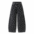Unique Polka Dot Wide-Leg Jeans
