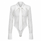 Audacious Lace Tie Bodysuit-4