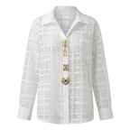 Audacious Mesh Patchwork Blouse-5