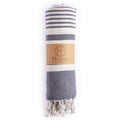 Fethiye Striped Blanket Throw - Blue