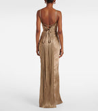 Foil Tie-up Dress