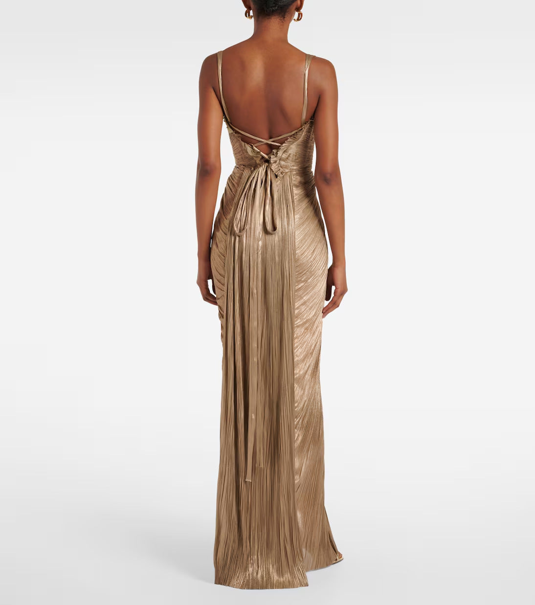Foil Tie-up Dress