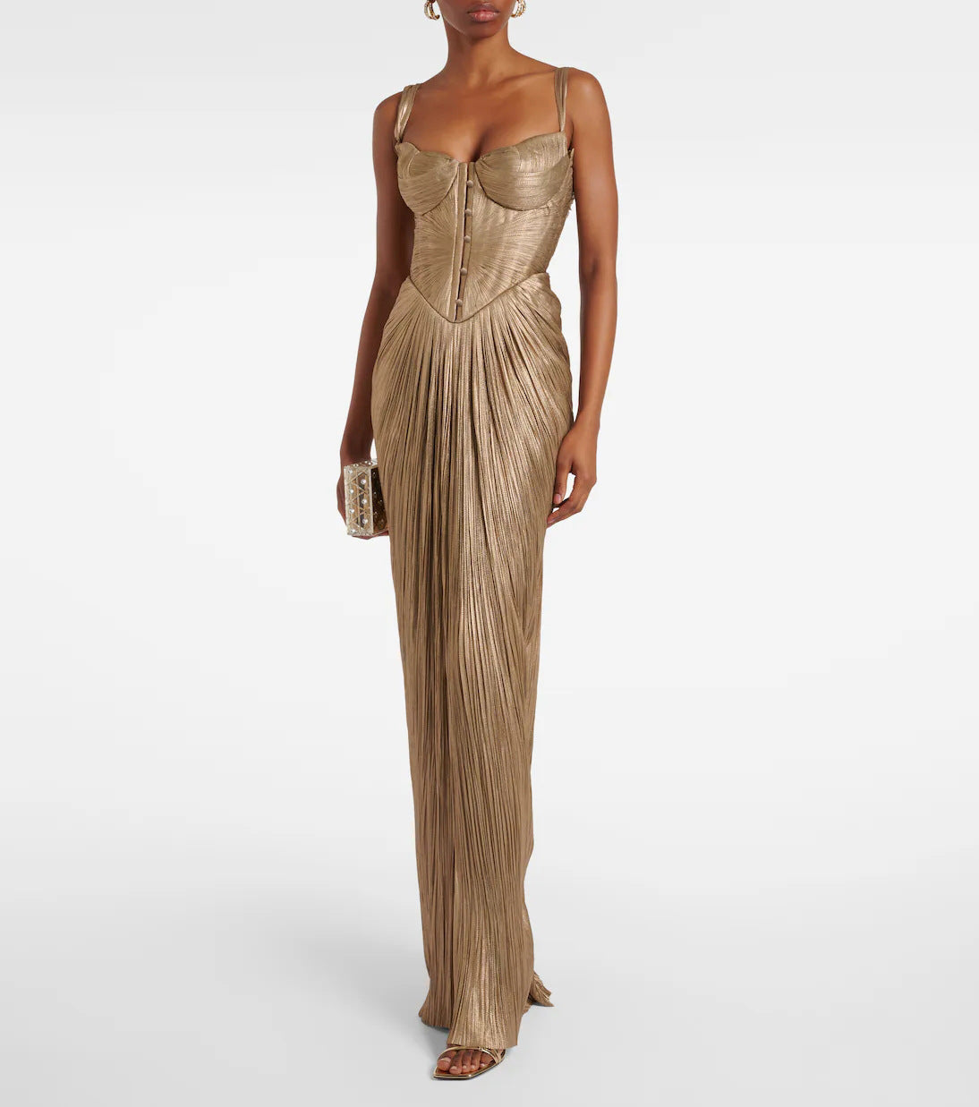 Foil Tie-up Dress