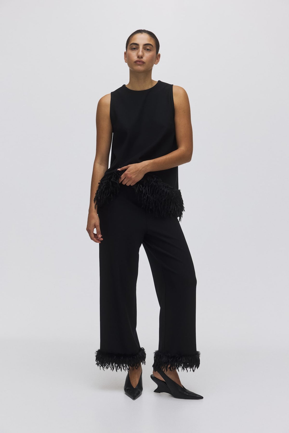 Ostrich feathers Top