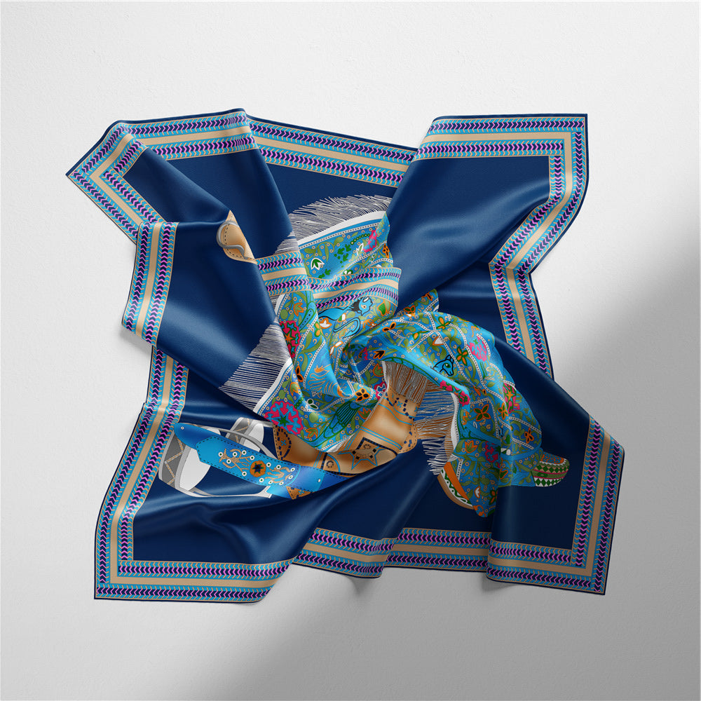 Literary saddle scarf