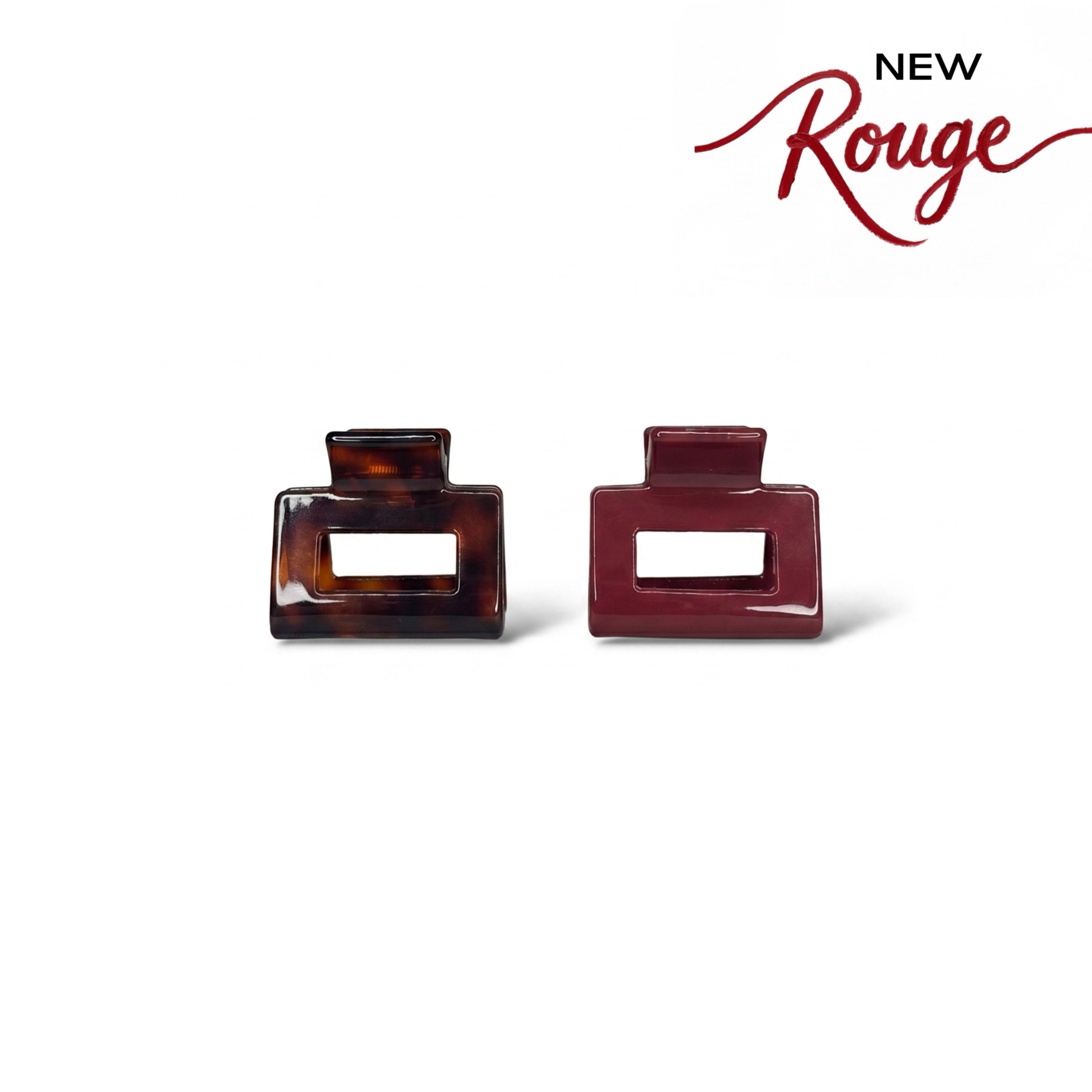 Ecofriendly Acetate Mini Square Claws - Rouge Set