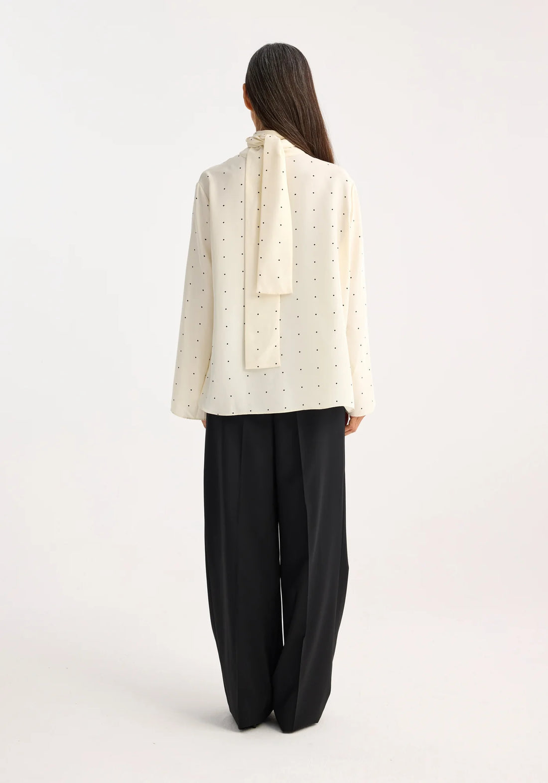 Satin scarf shirt