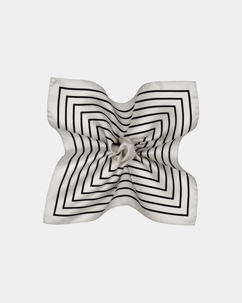 Striped mulberry silk scarf