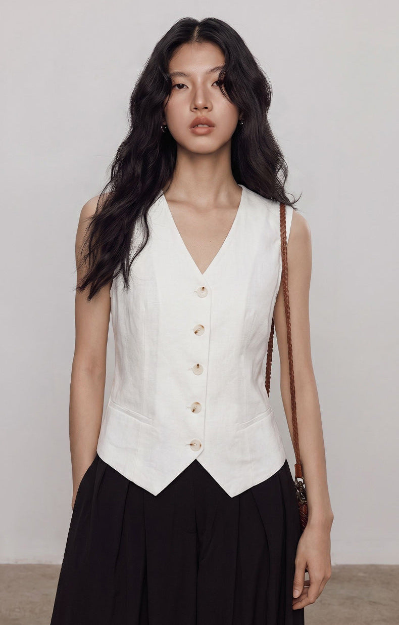 Linen Lightweight Vest