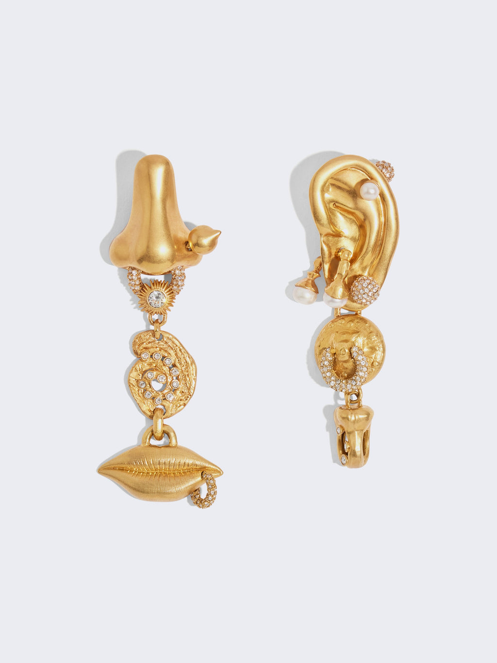 Retro asymmetrical earrings