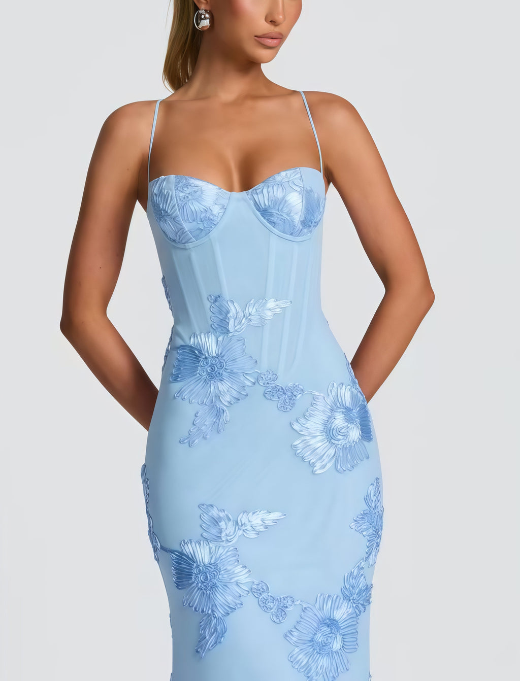 Embroidered Bodycon Dress