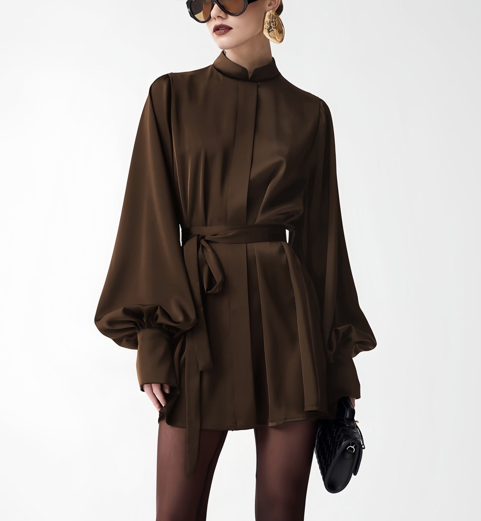 Satin Lantern Dress