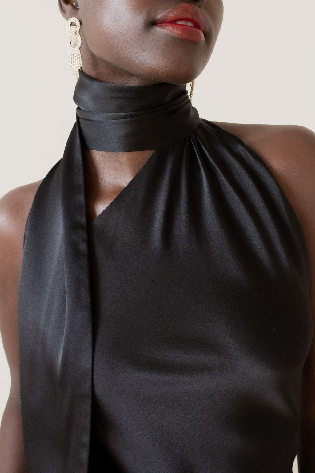 Backless Satin Dress