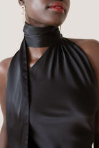 Backless Satin Dress