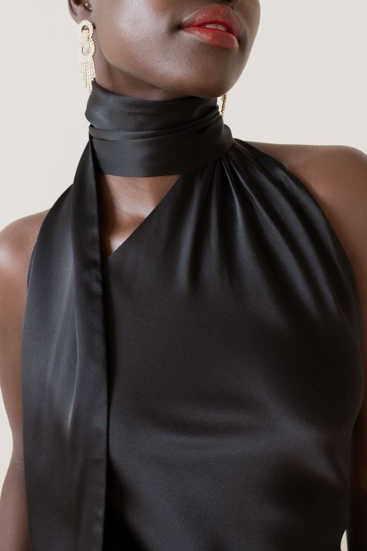 Backless Satin Dress
