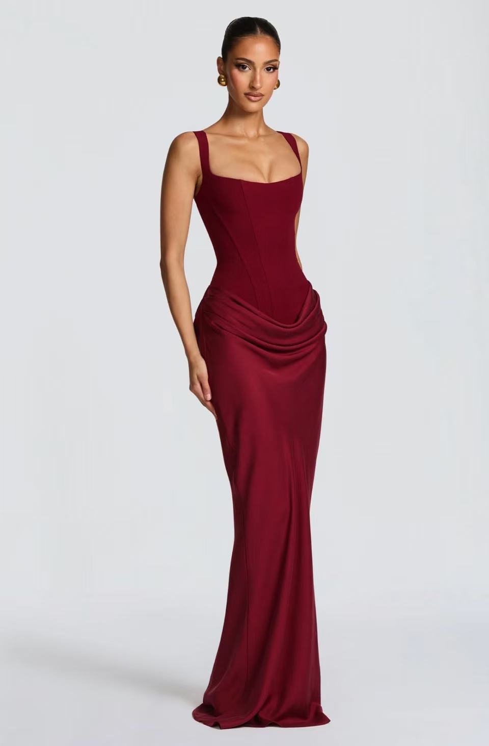 Drape Satin Dress