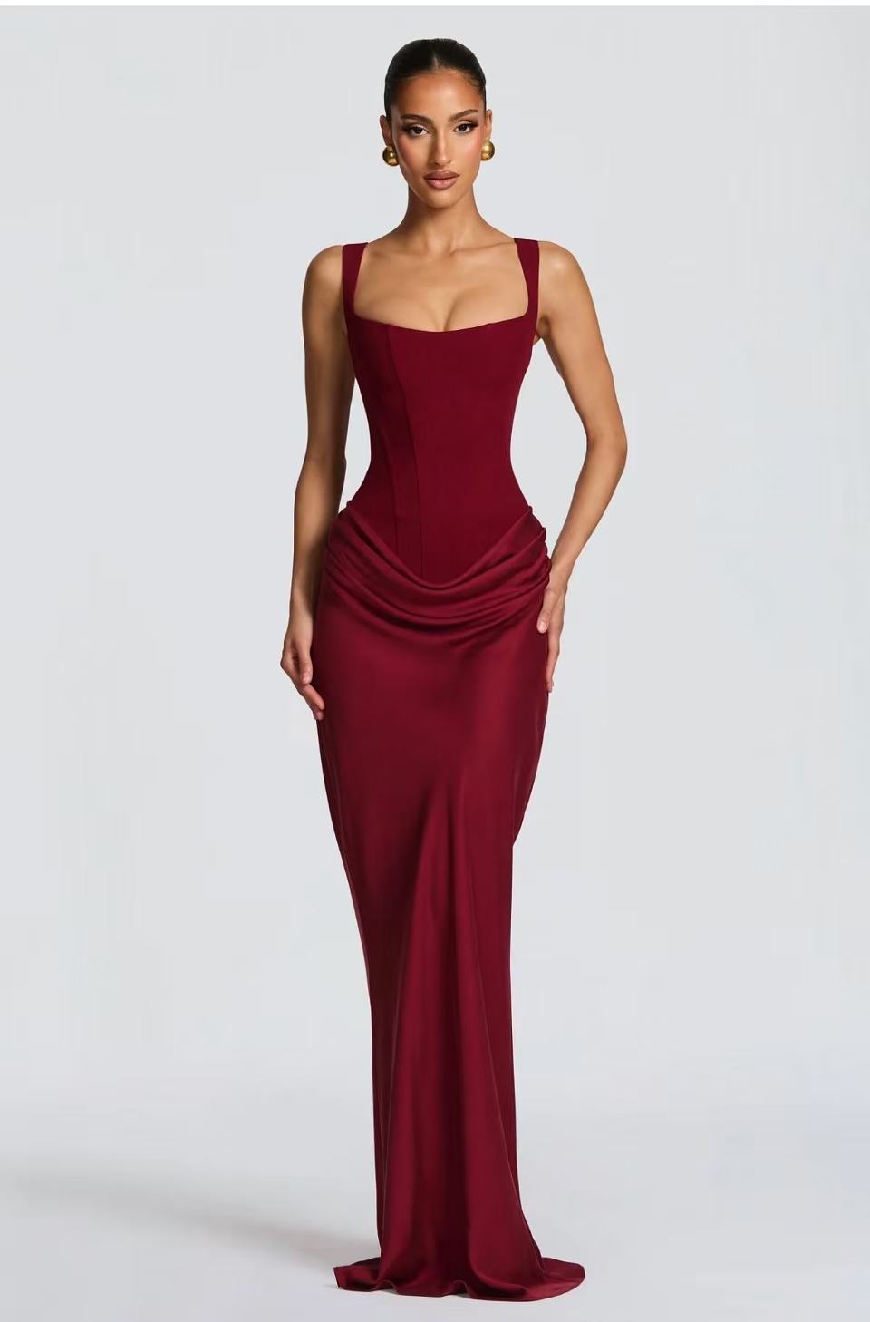 Drape Satin Dress