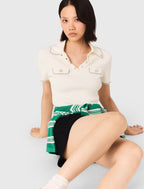 Ribbed Polo T-Shirt