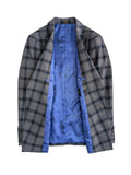 Dark Grey Check Double Breasted Suit