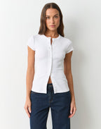Buttoned Cardigan T-Shirt