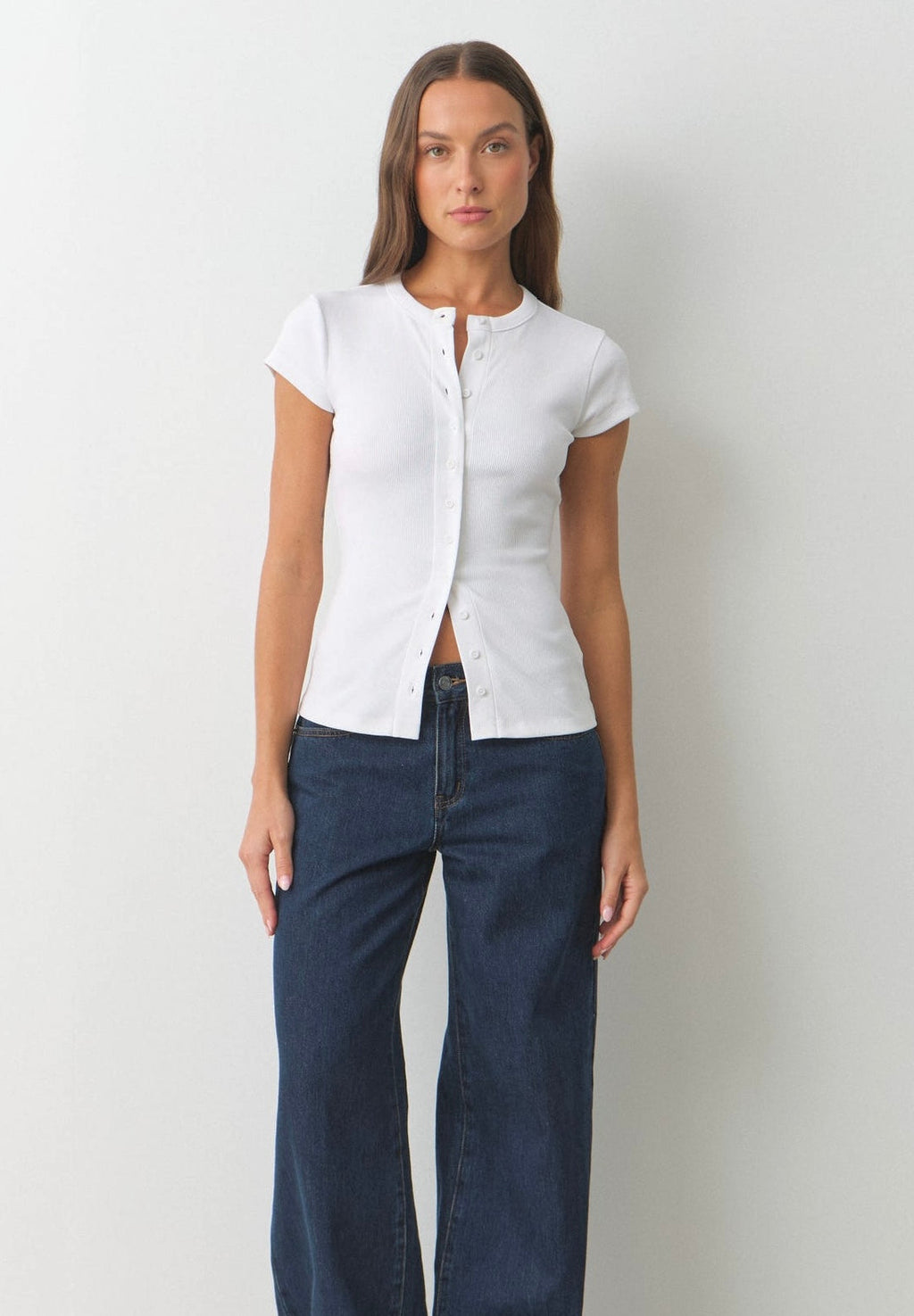 Buttoned Cardigan T-Shirt