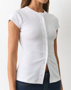 Buttoned Cardigan T-Shirt