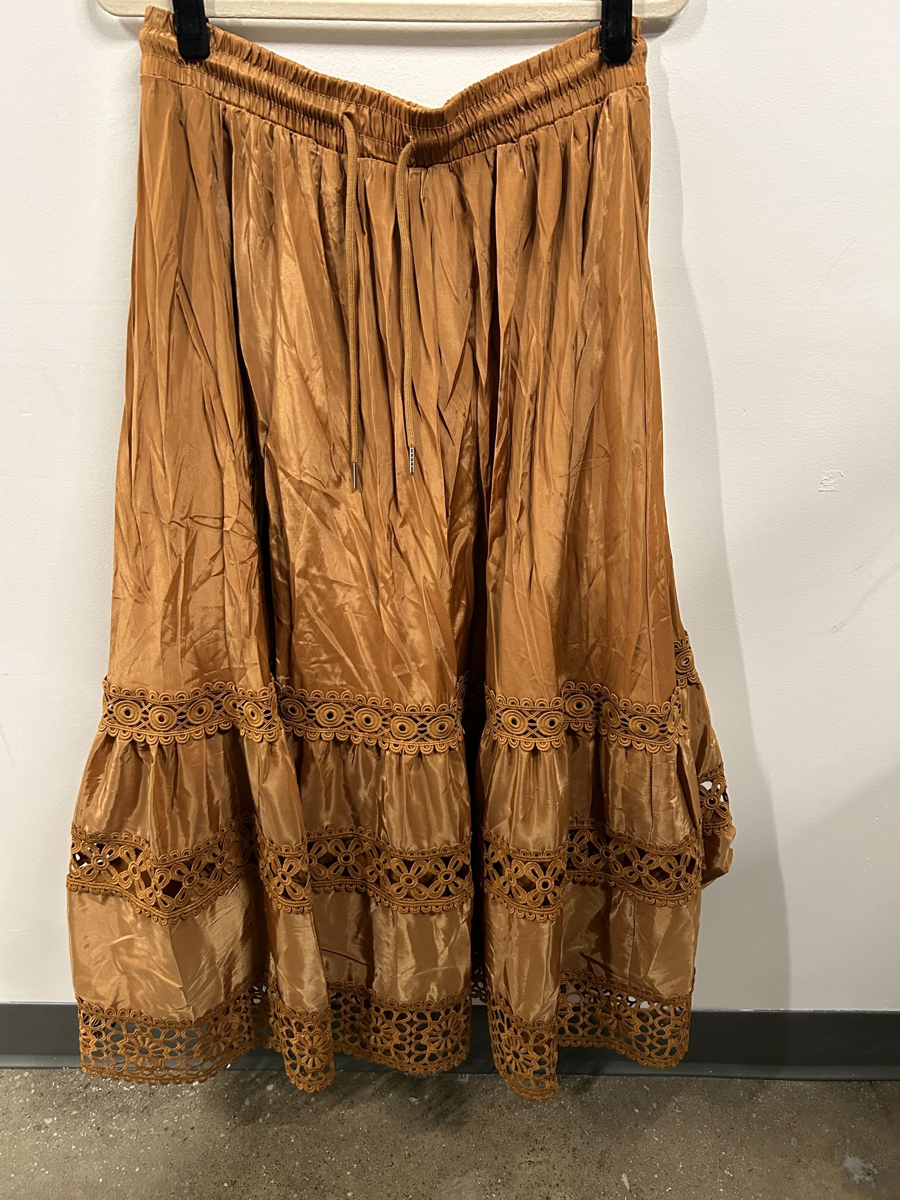 Caramel Crochet-Lace Skirt Set-1