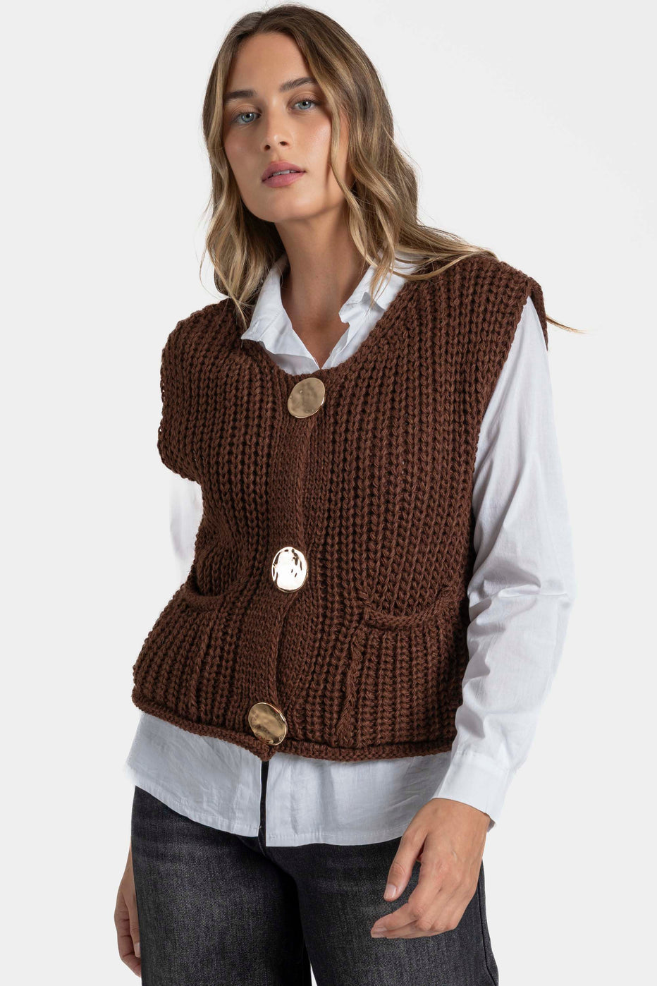 Cardigan Knit Vest